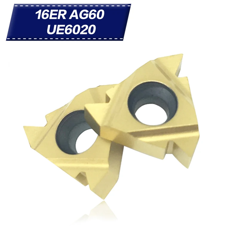 

10Pcs Alloy16ER AG60 UE6020 Thread Turning Tools CVD 95Carbide inserts Cutting Tool CNC Tools Lathe tools Lathe cutter 16erag60