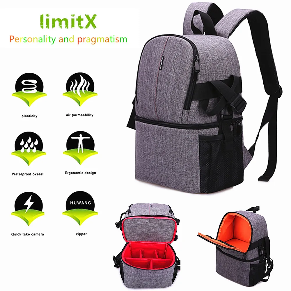 Waterproof laptop DSLR Mirrorless Camera Backpack Bag Case Cover for Leica Nikon Canon Sony