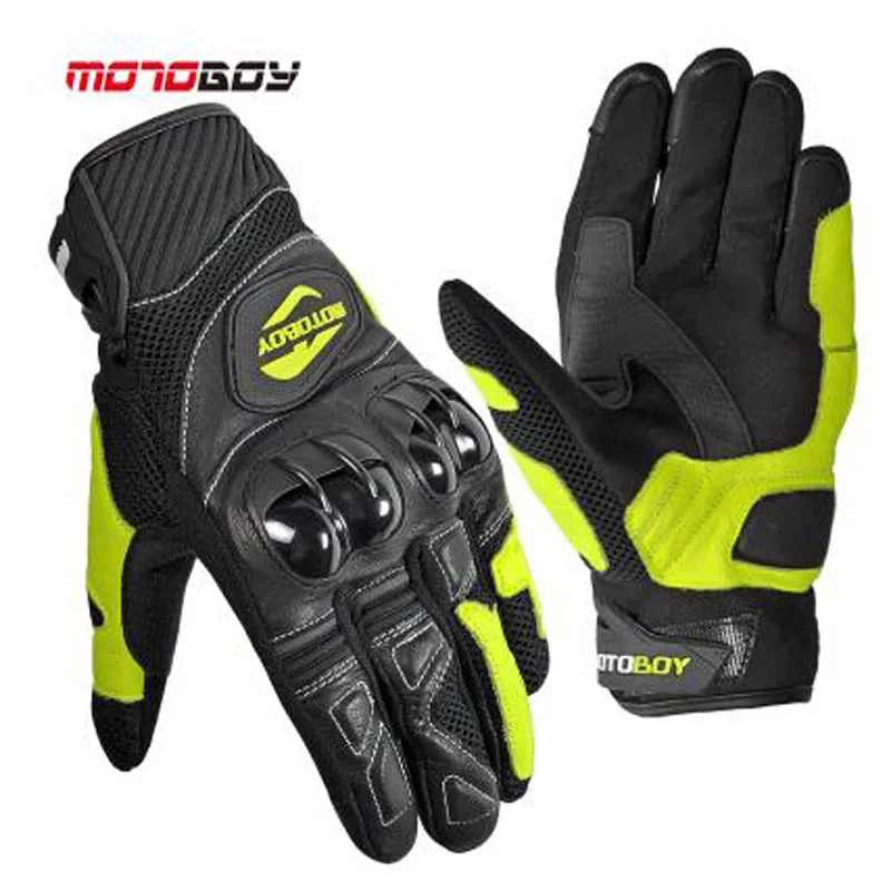 

New Mesh Breathable MOTOBOY Motorcycle riding gloves Drop resistance Wearable Cross country motorbike Leather glove Touch screen
