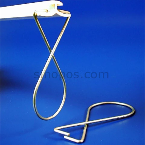 Lot of 2 hooks PVC translucent for poster and POS to false ceiling 