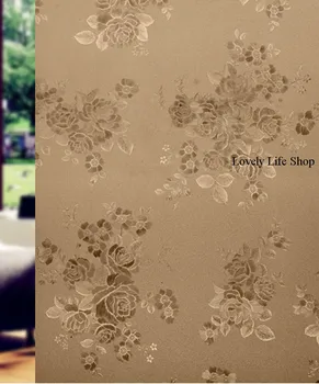 

200cm*90cm Gold Color Rose living room scrub window film sliding doors film decorative window film decoration