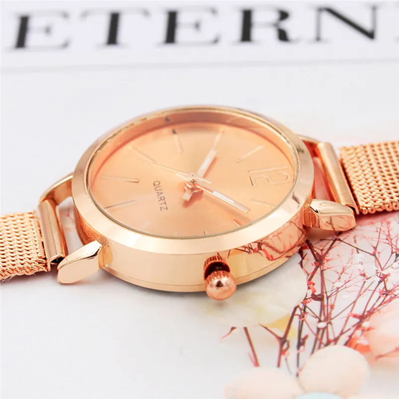 Fashion Women's Watches Simple casual watches Classic Stainless Steel Analog Quartz Wrist Watch clock relogio feminino J20 (5)