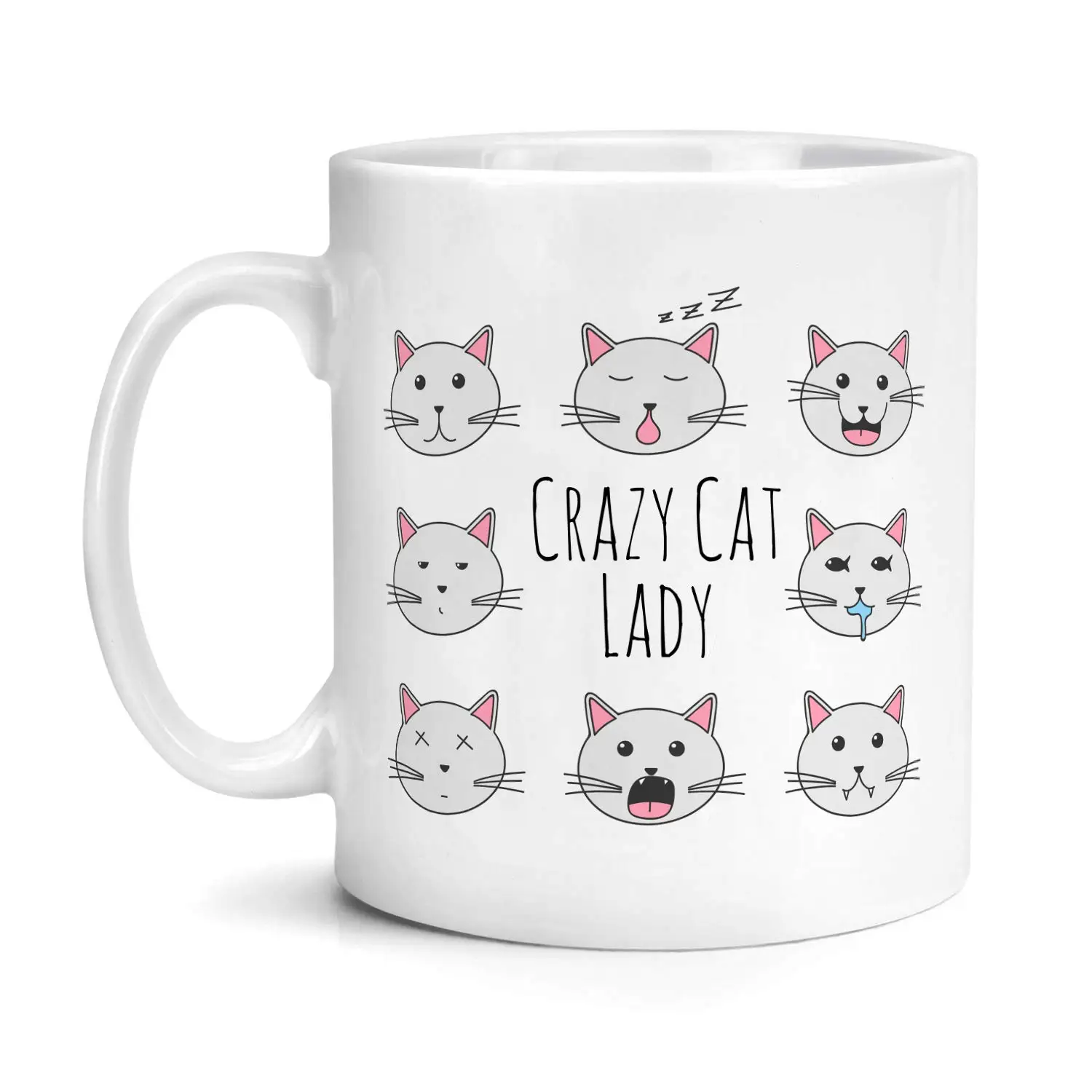 Кружка Crazy Cat Lady с кошками для влюбленных на день рождения Рождественская чайная