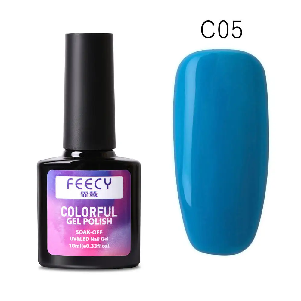 Gel Nail Polish Soak Off UV LED Gel Varnish Wipe Top Coat Color Nail Gel Polish DIY Nail Art Lacquer Manicure Nail Art Tool - Цвет: Feecy C05