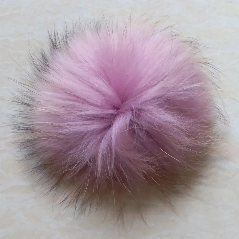 rolled up skully hat DIY Pure White Natural Fox Fur Fluffy Pompon Hats Real Fox Raccoon Fur Big Ball Pom Pom for Caps Hats Skullies Pompoms 12-14cm best beanies