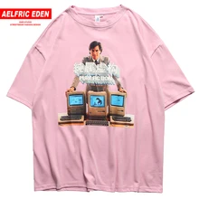 Aelfric Eden, хлопковая Повседневная Уличная футболка с буквенным принтом, Мужская футболка, лето, хип-хоп, короткий рукав, Harajuku, футболки, мужские топы, футболки