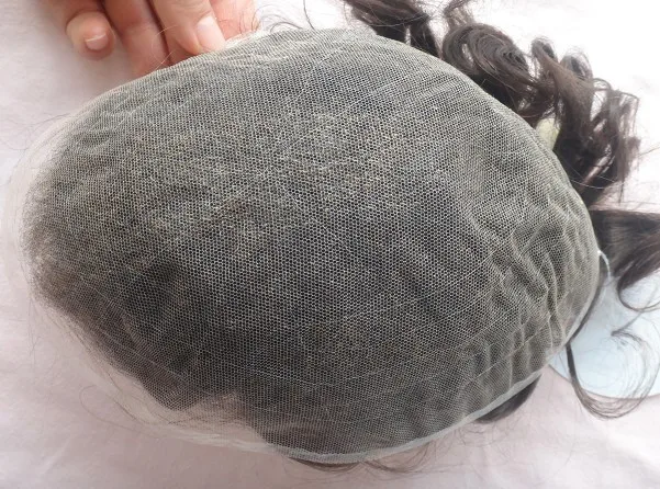 French lace men toupee, hair repalcement , hair system ,men hair wig , good bleaching Tsingtaowigs free shipping