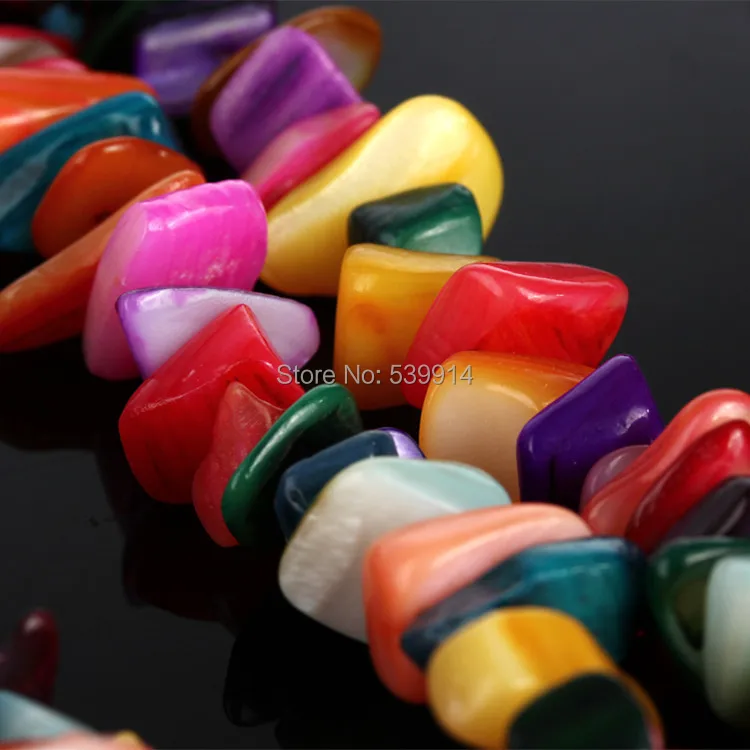 

80CM Length 7-16MM 2String Natural Colored Irregular American Mother Of Pearl Shell Beads Spacer Beading For Jewelry