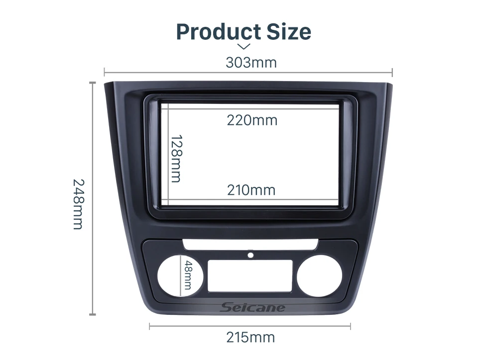 Seicane 2Din установка рамка объемная Автомобильная Радио панель для Skoda Yeti с Авто AC стерео тире отделка установочный комплект