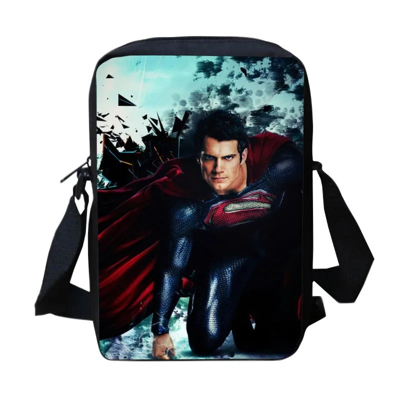 

2016 Popular New Style 10 Inches Printing Superman Student Handbag Girls Shoulder Bag for Boys Messenger Bag Children Mini Bags