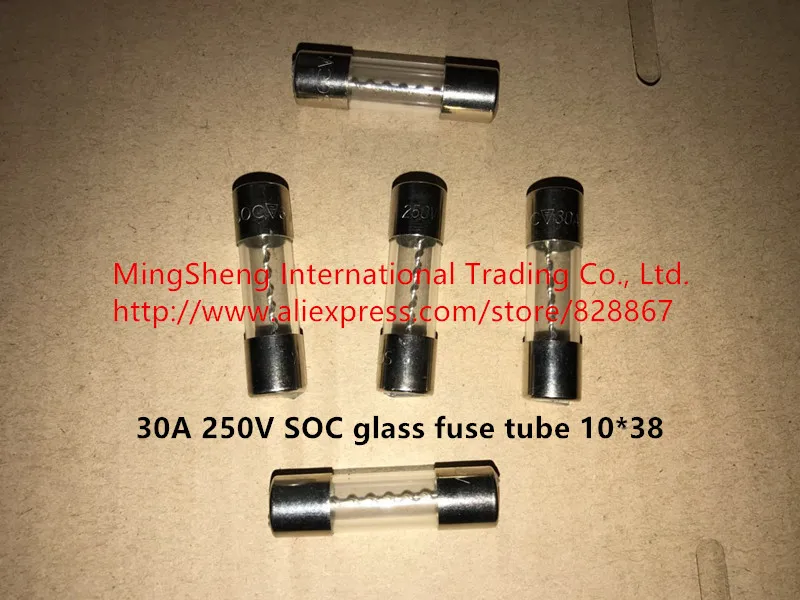 Оригинальный новый 100% 30A 250В SOC стеклянная трубка Предохранителя 10*38 |