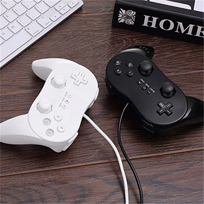 2017 New Classic Dual Analog Wired Game Controller Pro For Nintendo Wii Remote Double Shock