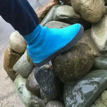 1 пара многоразовые латексные водонепроницаемая обувь Чехлы слип из этиленового пропилен-каучука сапоги для дождливой погоды, галоши аксессуары для обуви