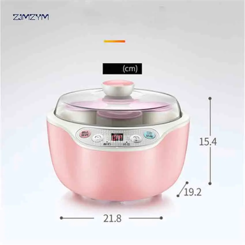 SNJ-B10N2 Yogurt Machine Home Fully Automatic Self Made Natto Machine Mini Sub-cup Stainless Steel Yogurt Maker 220V 1L Capacity