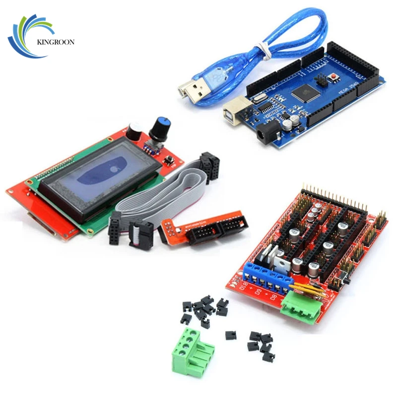 KINGROON Mega 2560 R3 Mega2560 REV3 + контроллер RAMPS 1 4 RAMPS1.4 LCD 2004 часть для 3D принтеров детали