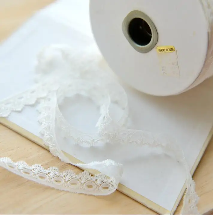 Lace ribbon Lace sewing supplies Lace sewing accessories Lace accessories Lace garment accessories Lace decoration 10 Meters Lace Ribbon Tape Ivory Smooth Lace Trim DIY Embroidered Trimmings for Sewing Accessories Packing Decoration