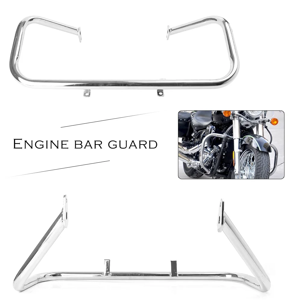 Motorcycle Motor Bike Motorbike Highway Engine Guard Crash Bar Protector for KAWASAKI Vulcan VN900 Classic LT 2006-2013 & VN 900 Custom 2007-2013 Steel Chrome Parts Accessories