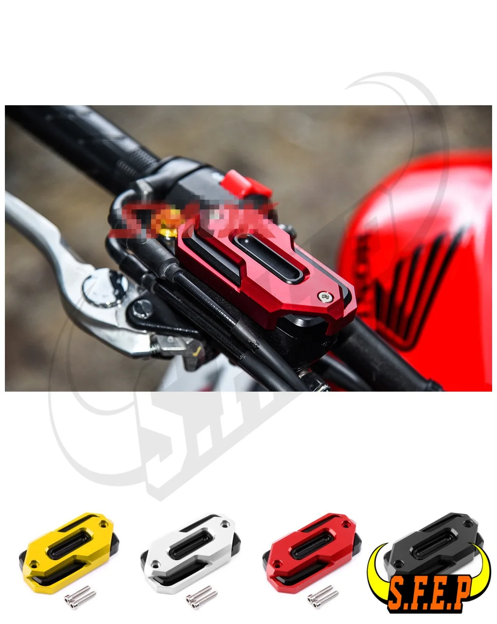 

Motorcycle CNC Aluminum Brake Fluid Fuel Reservoir Tank Cap Cover For Honda CB650F CBR650F 2014 2015 2016 2017 2018