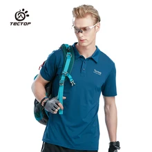 Tectop Лето с коротким рукавом мужская футболка Fit топы на открытом воздухе Быстрый Сухой Туризм Прогулки Кемпинг бег спортивная рубашка популярные футболки