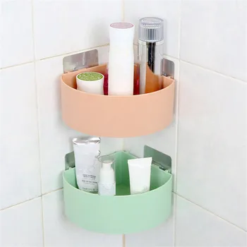 

Doreen Box Storage basket Plastic Tripod Rack Bathroom Storage Rack Kitchen Bathroom Toilet Storage Rack Triangular rack 1PC