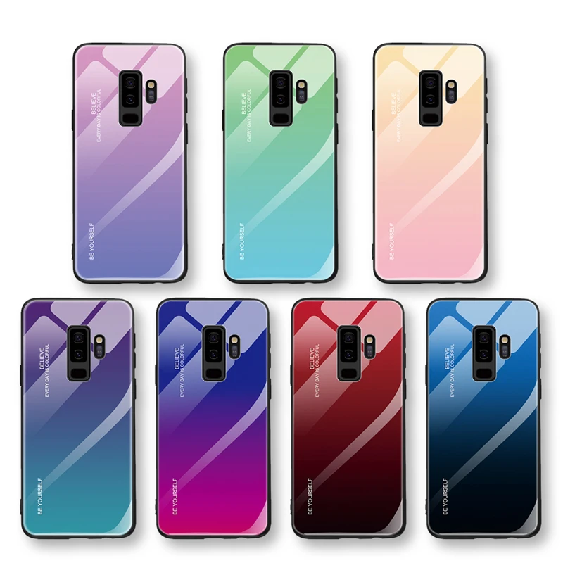 Чехлы из закаленного стекла для Samsung Galaxy S8 S9 S10 Plus S10e (5G) Note 8 9 A7 J4 J6 A8 A9 2018 A9S