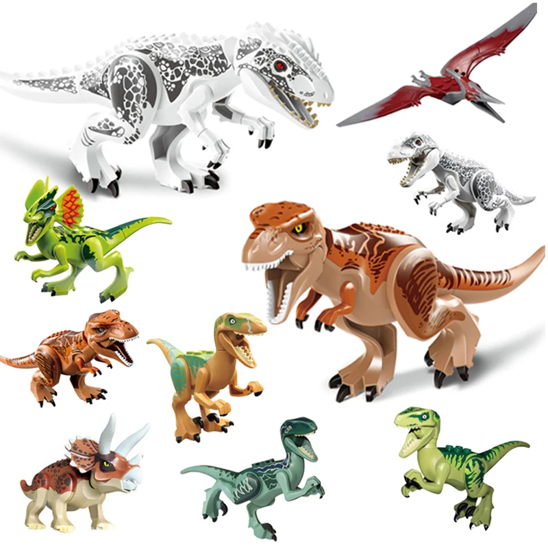 Jurassic World Park Tyrannosaurus Indominus Rex Indoraptor Building Blocks Dinosaur Figures Bricks Toys Compatible with Lego Jurassic World Park Tyrannosaurus Indominus Rex Indoraptor Building Blocks Dinosaur Figures Bricks Toys Compatible with Lego