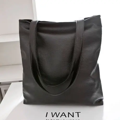 

New Large Womens Faux Leather Style Tote Shoulder Bag Handbag