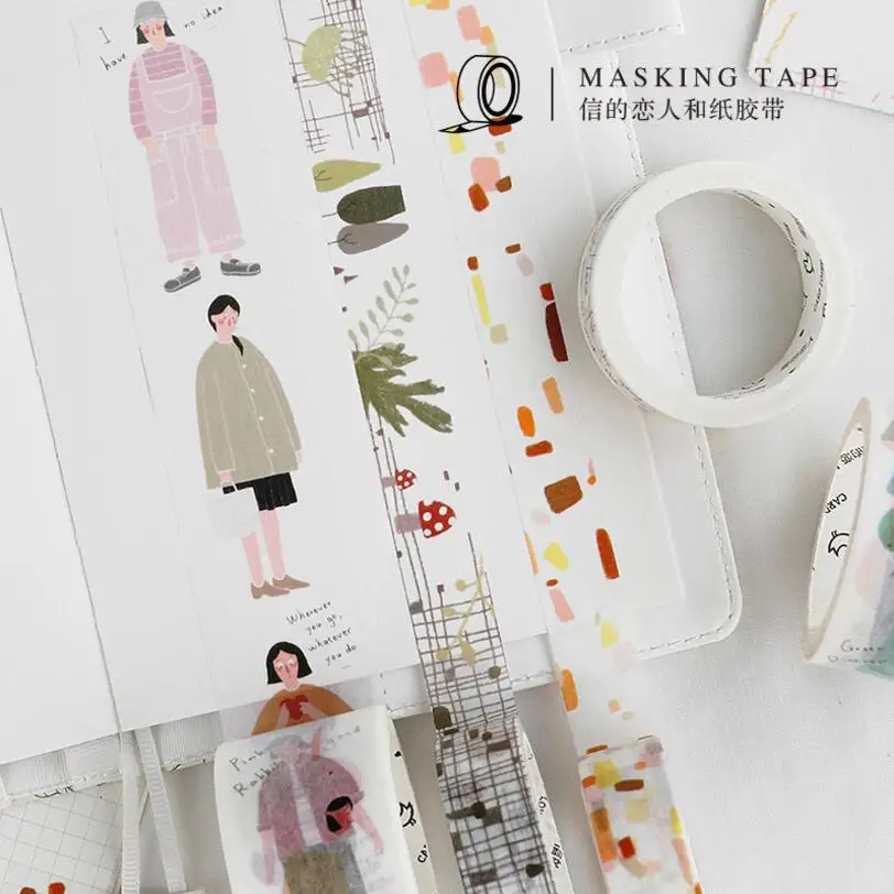 

Simple life Washi paper tapes 1.5-3cm*7m Dot series masking tape Decorative School stationery sticker Office notebook supplies