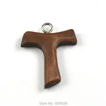 Dark coffee wood Tau cross