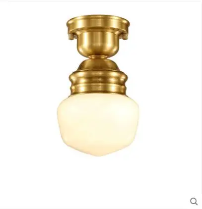

All copper American ceiling lamp creative room lamp modern minimalist bedside lamp Nordic aisle staircase corridor lighting