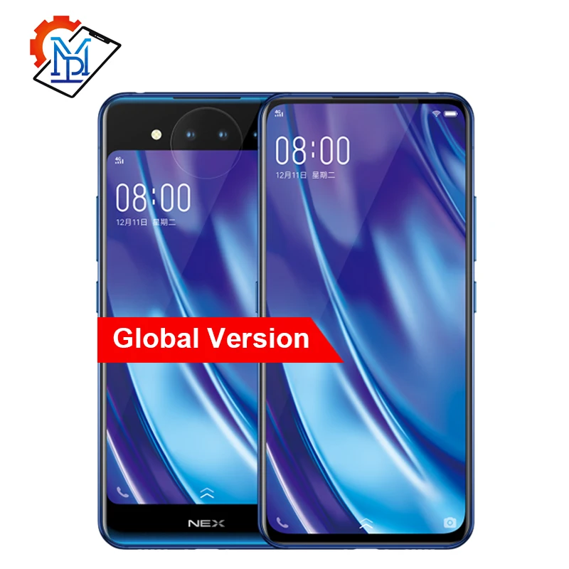 Global Vivo NEX 2 Dual display сотовый телефон 6,39 "10 г ОЗУ 128 г ПЗУ Snapdragon 845 Octa Core Android 9,0 3D TOF камеры смартфон