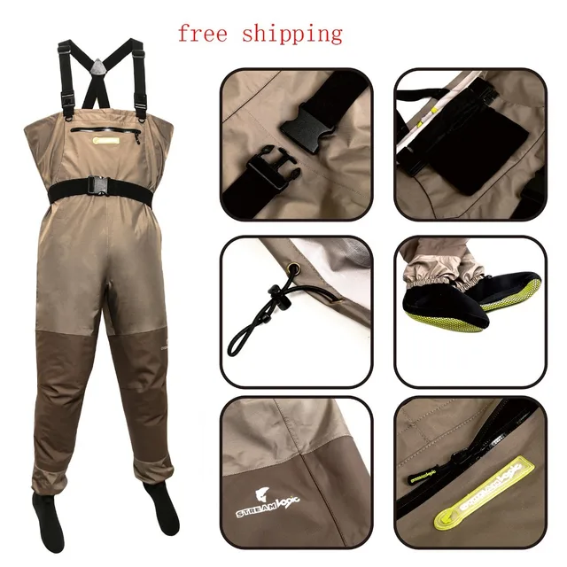 Cheap Free Shipping Trango Fishing Wader Additional Durability In  L, XL Size Fly Fishing Breathable Wader