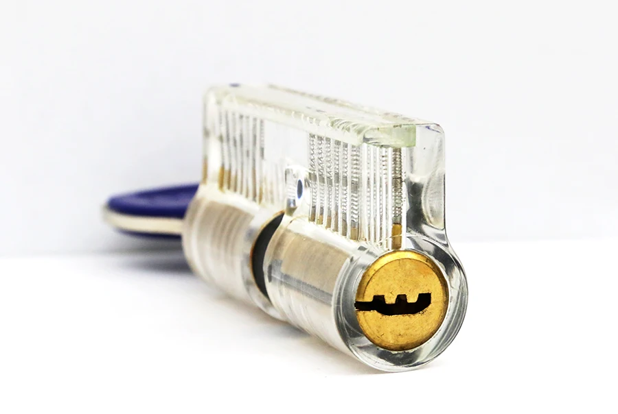Free Shipping Locksmith Transparent Crescent Practice Lock Double Row