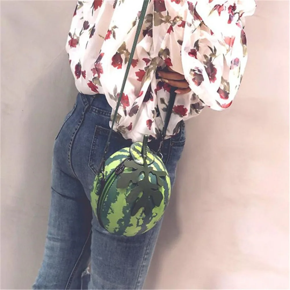 2019 أفضل بيع النساء رسول حقائب كتف البطيخ شكل بو الجلود البسيطة الفتيات Crossbody أكياس حقيبة يد Bolso Bandolera