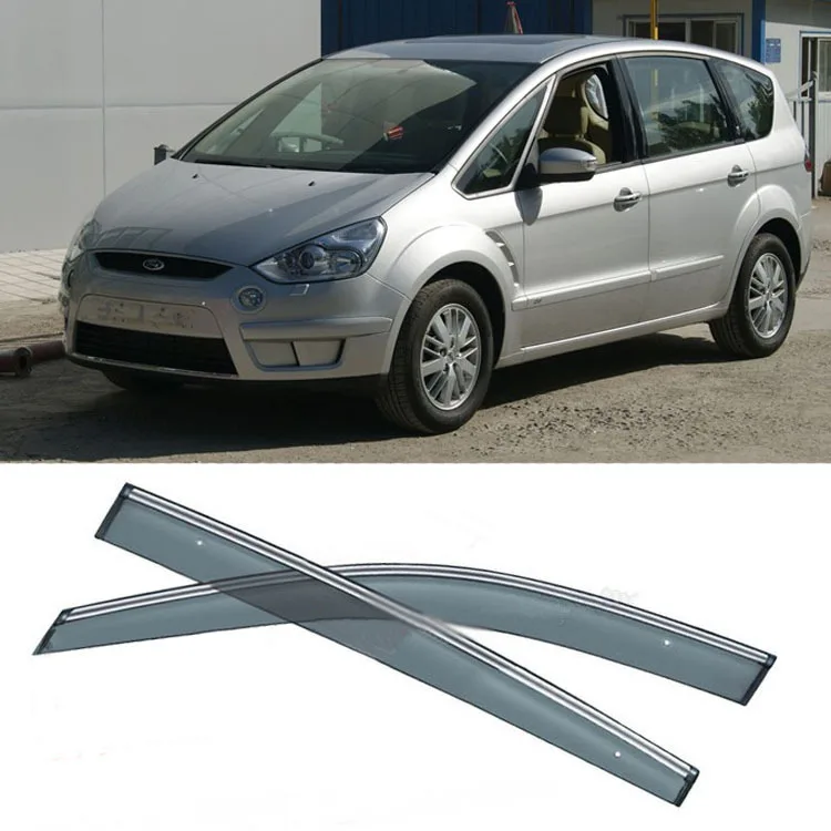 

New 4pcs Blade Side Windows Deflectors Door Sun Visor Shield For Ford S-MAX