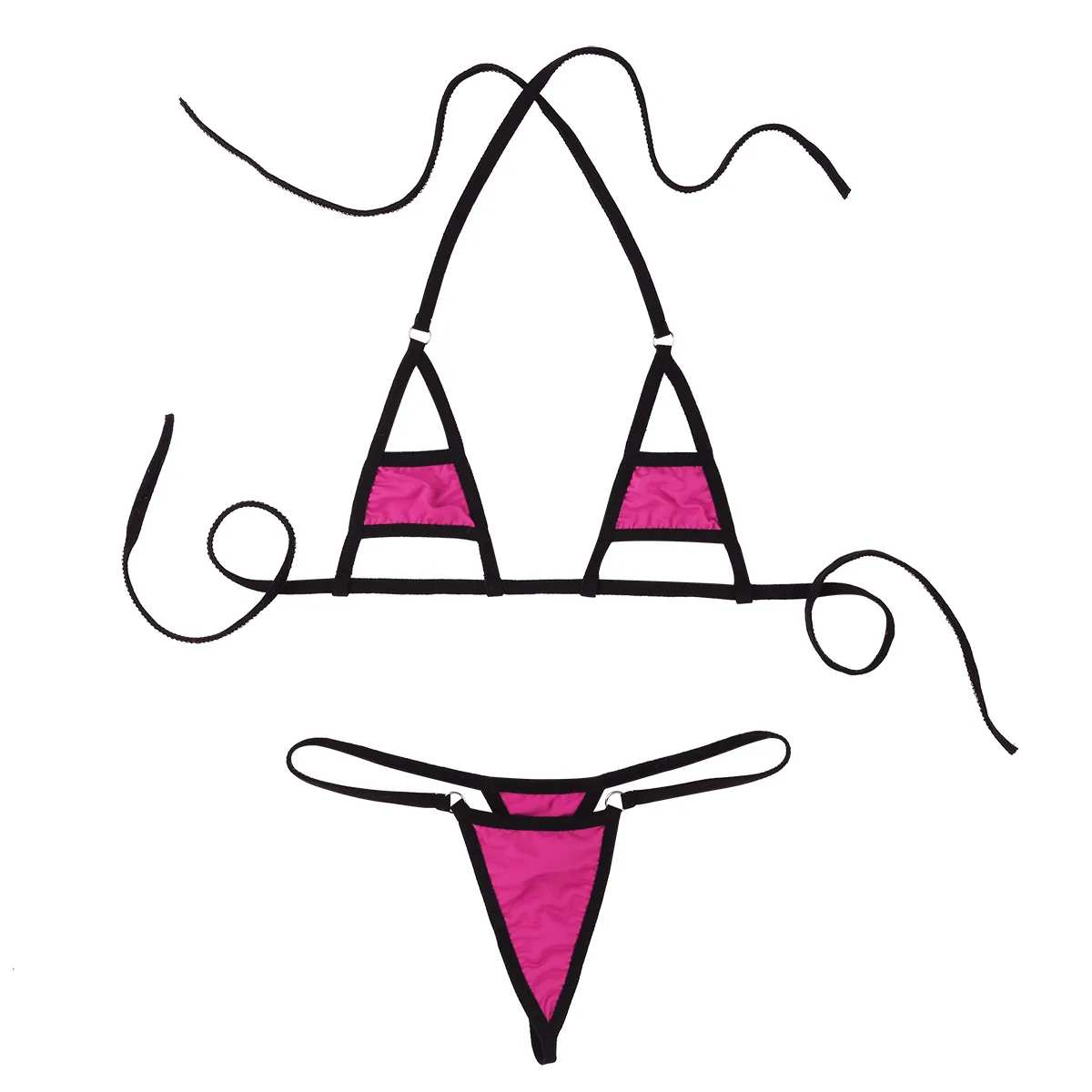 Хит, разноцветный прозрачный мини микро бикини, купальный костюм, женский Экстремальный сексуальный купальник, комплект нижнего белья, пляжные костюмы