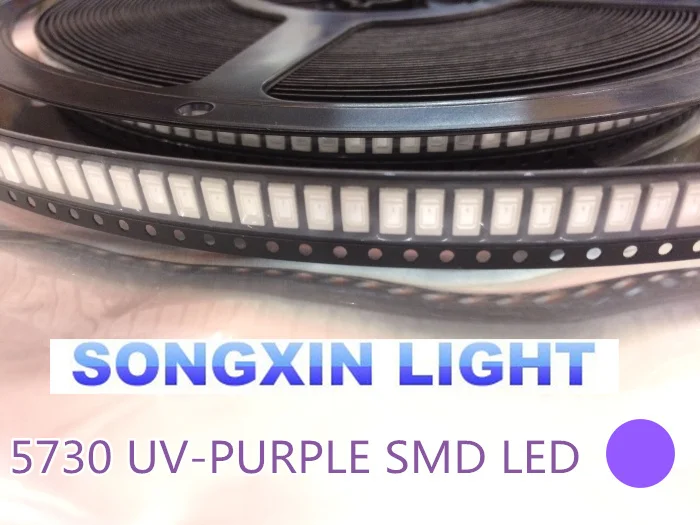 200 шт. 5630/5730 SMD/SMT УФ/фиолетовый светильник чип лампы 395-400nm светодиодный