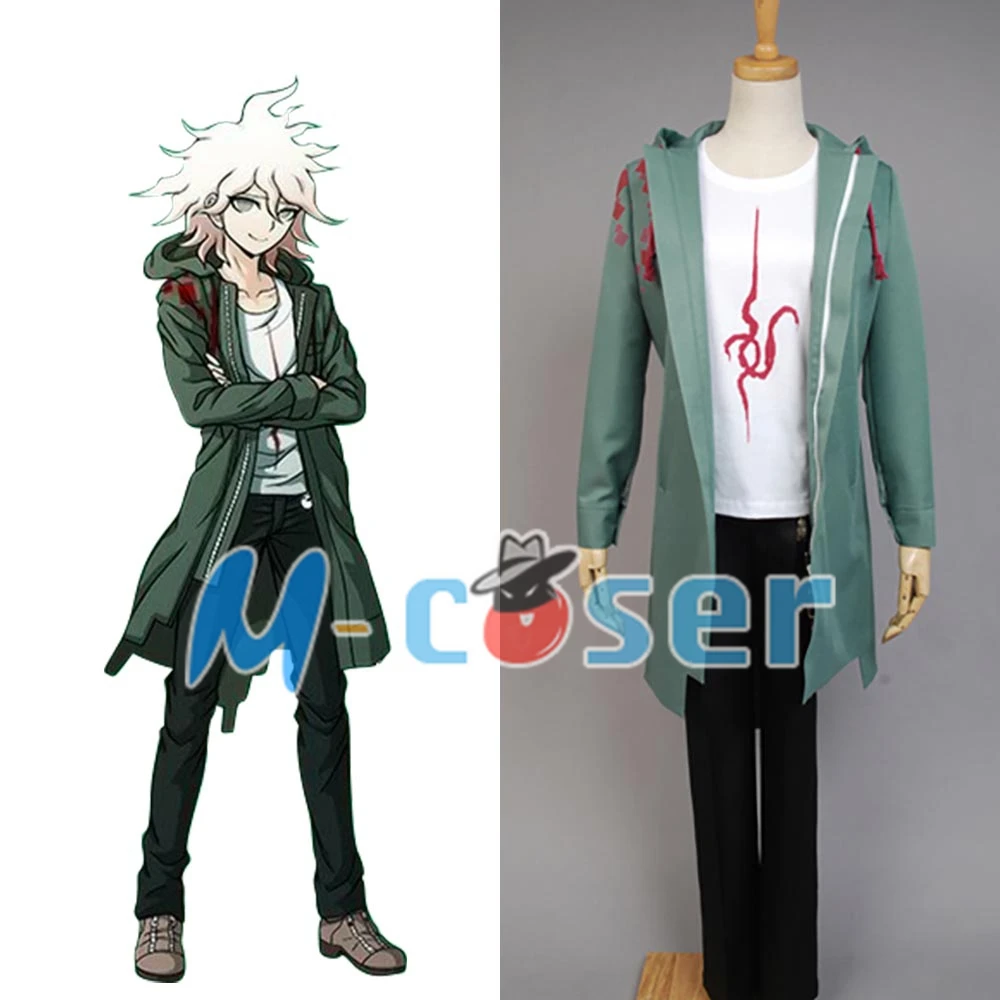 

Super Danganronpa 2 Nagito Komaeda Nagito Army Green Color Jacket ONLY Dangan ronpaCosplay Costume Custom Made Jacket