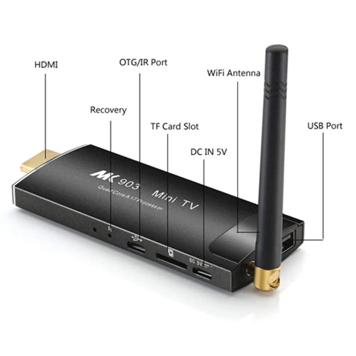 Top Fire Tv Stick Mk903C Android Tv Box потоковый медиаплеер Wifi Smart Tv Sky Box