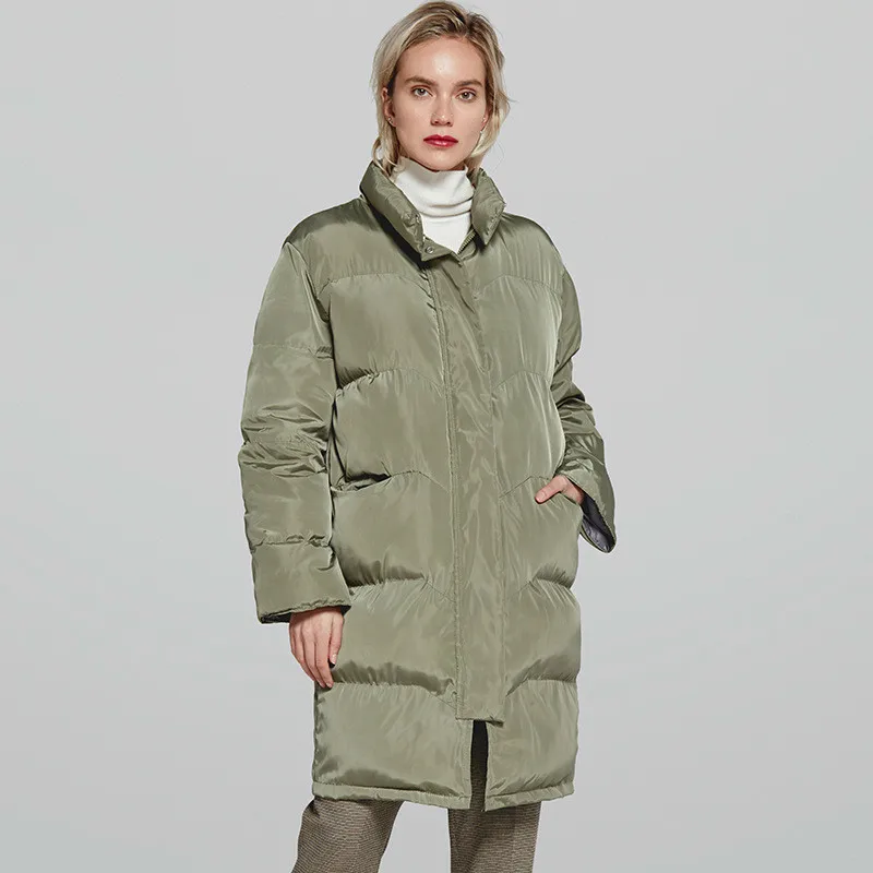 Новинка, зимнее плотное пальто размера плюс, женское хлопковое пальто, повседневное пальто со стоячим воротником, женские длинные парки, зимняя верхняя одежда