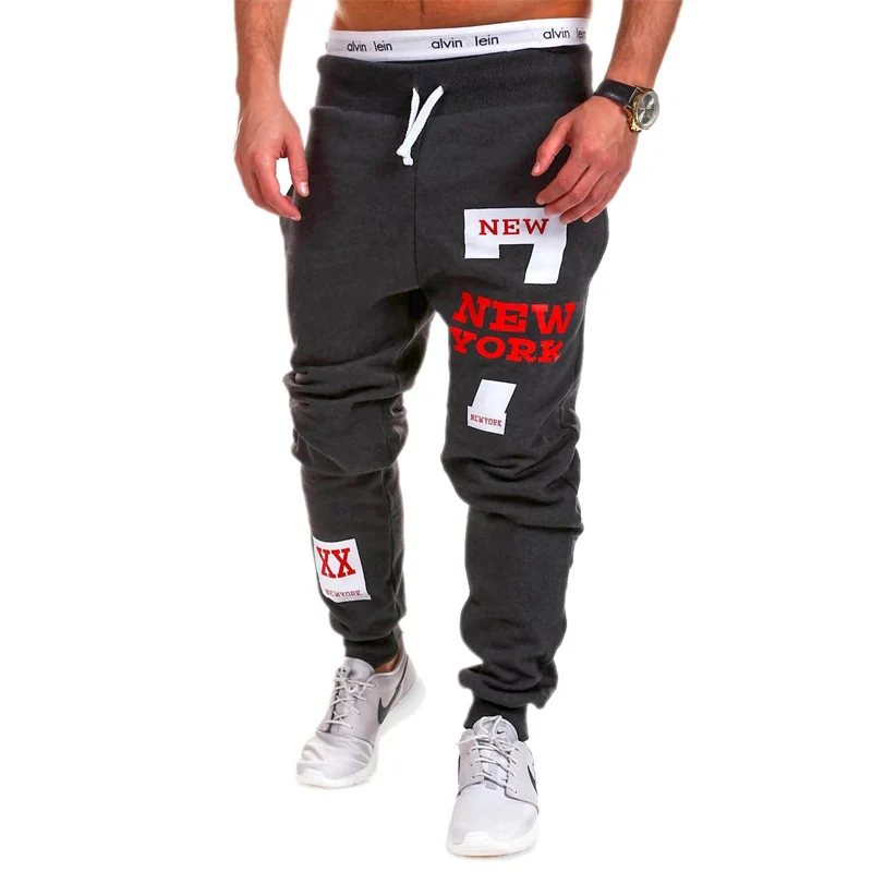 Mens Joggers Trousers 2017 New High Quality Brand Men Pants Printed Letters hip-hop foot Sweatpants men