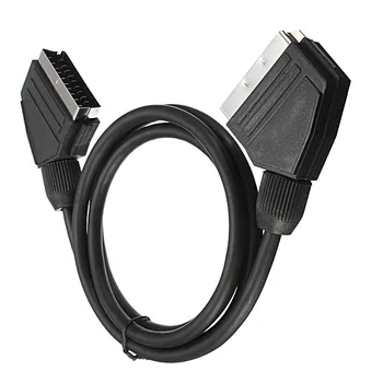 

100pcs lots 1.5m Meters 21 Pin Scart Cable Lead Wire Male to Male for Video DVD TV VCR SKY