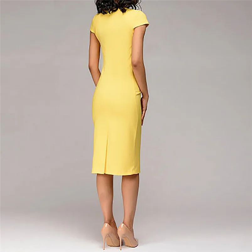 sexy 2018 summer dresses short sleeve and knee-length dress evening dress sheath party dress vestido dropshipping #F#50JY2503