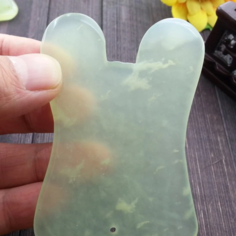 Jade Stone Guasha массажный инструмент для здоровья, Jade Gua Sha, массажная доска для лица против морщин, традиционные китайские акупунктурные точки