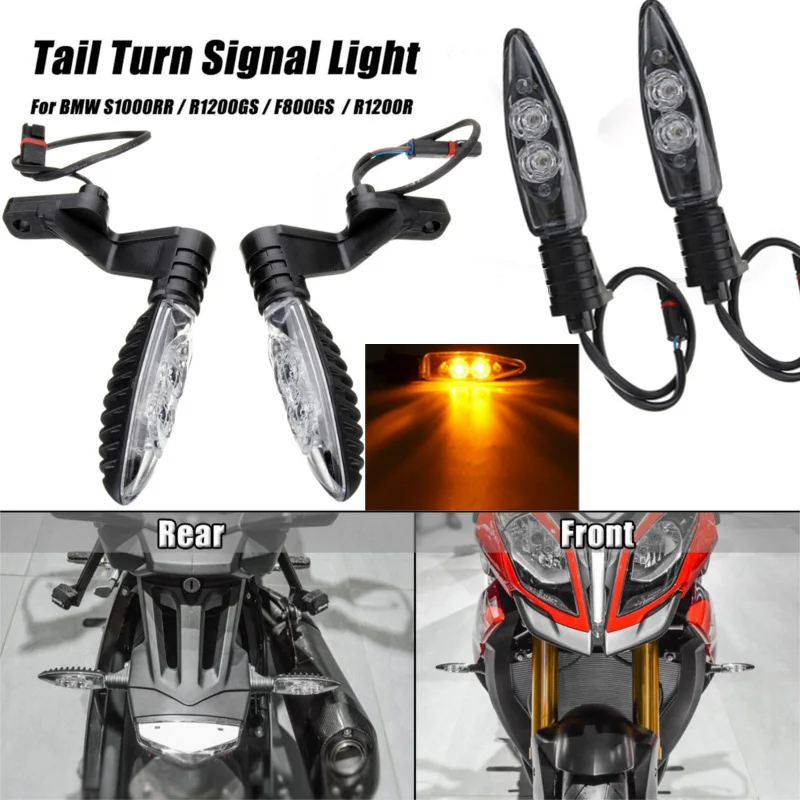 Front Rear 12V LED Turn Signal Indicator Lights For BMW S1000RR F800r F650gs Sport Hp2 R1200GS HP4 F800GS Adventure R1200R | Автомобили и