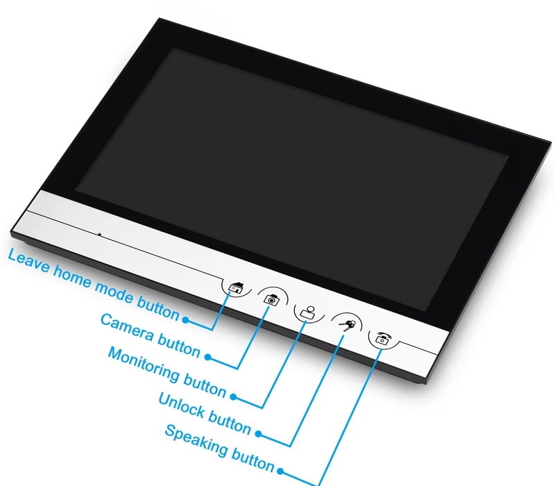Бесплатная доставка 9 "Цвет Экран UI Дисплей телефон видео домофон Запись Системы RFID Доступа Дверные звонки Камера + Электрический замок