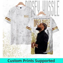 NIPSEY HUSSLE Футболка мужская Harajuku уличная летняя футболка с 3d принтом Мужская одежда Повседневная негабаритная футболка хип-хоп на заказ