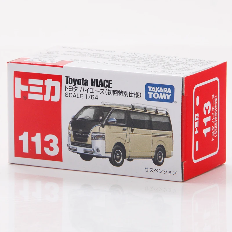 Takara Tomy Tomica 1/64 TOYOTA HIACE(1ST-BEIGE) металлический Diecat автомобиль игрушечный автомобиль № 113