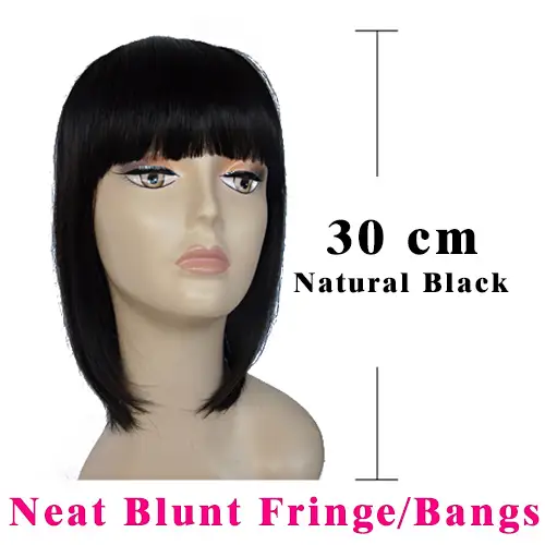 Hotsale 20 40cm 70g Neat Blunt Fringe Bangs 100 Human Bangs