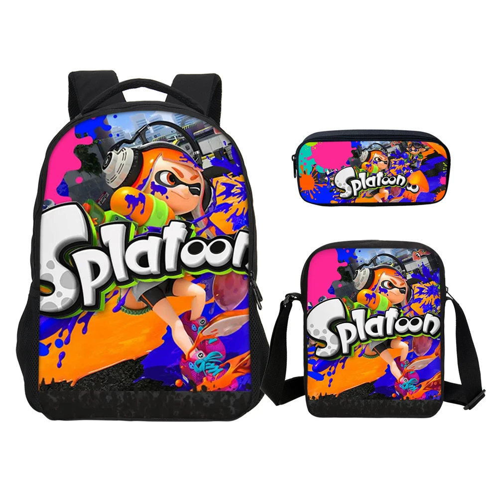 VEEVANV Splatoon 2 подростковый Школьный рюкзак 3 шт. набор 3D печать женские сумки на